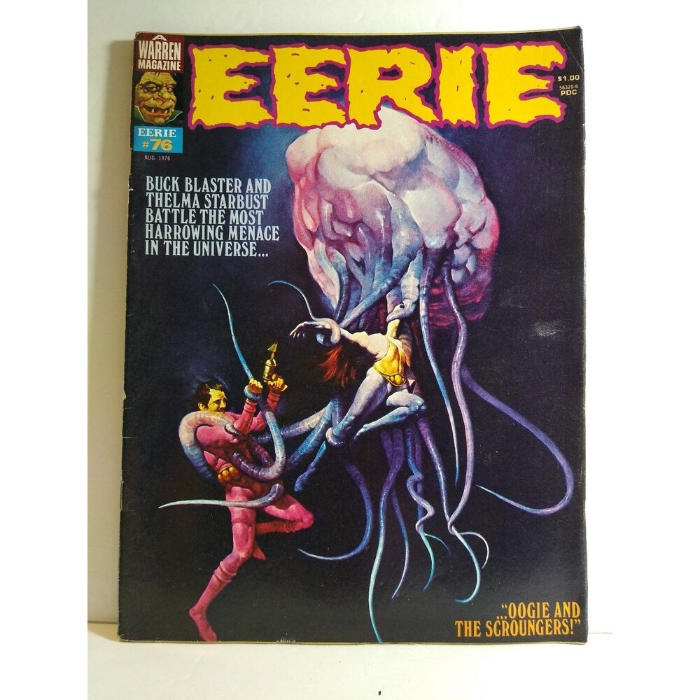 Eerie #76 Aug 1976 Warren Magazine Horror & Monster Fantasy Comic Book
